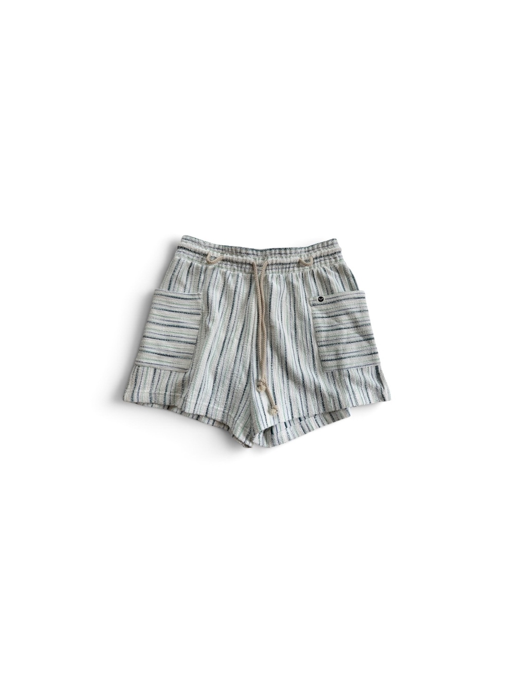 Roxy Women's Cloud Dancer Striped Terry Cloth Shorts, Size Large, New with Tags